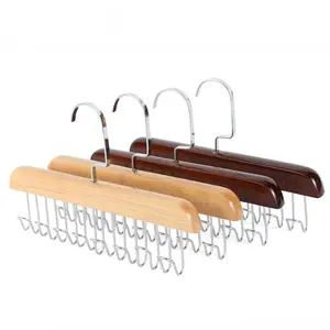 Underwear vest wooden storage rack tie hanging multi-functional hook clip clothing store drying rack wholesale