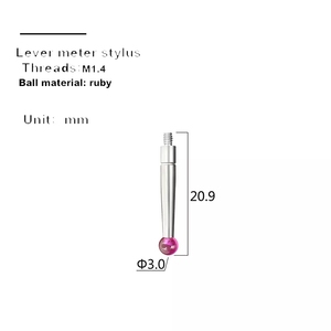 Sonda de Contacto Tipo Palanca para Indicador de Dial, Rosca M1.4/M1.6/M1.7/M1.8/M2.0, Bola de Rubí/Acero de Tungsteno, Precisión de <span class=keywords><strong>0.01</strong></span> - Product Image 3