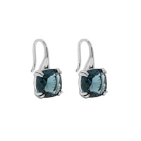 Boucles d'oreilles pendantes carrées en zircon cubique Ins Boucles d'oreilles pendantes à levier en argent sterling S925 Solitaire Cz