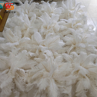 Décoration de table d'événement de mariage élégante, centre de table en plumes d'orchidée blanches ivoire