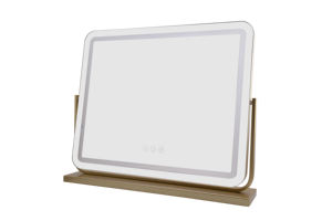 <span class=keywords><strong>Miroir</strong></span> de coiffeuse intelligent réglable 28 pouces Grand rectangle Maquillage 3 couleurs Lumière LED à intensité variable Rechargeable Moderne Table de toilette - Product Image 6