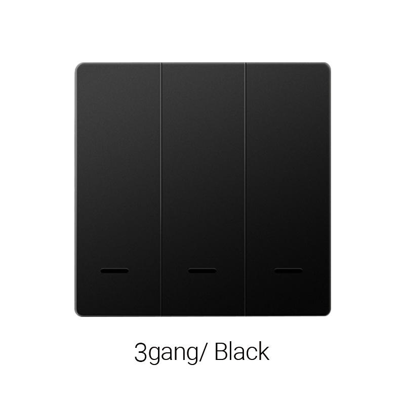 ZigBee Universal Single/Live-Neutral Wire 3-Gang Black