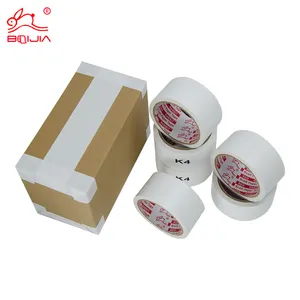カスタム卸売ロゴ印刷書き込み可能なブラウンクラフト紙ガムテープ白粘着クラフトテープ