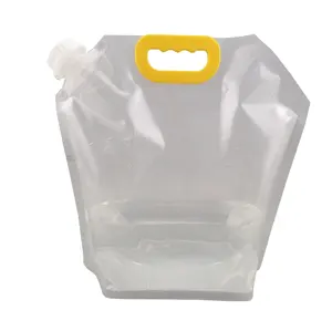 5L drink pouch with spout laminated material packaging squeeze bag doypack standing up for whiskey spout pouch