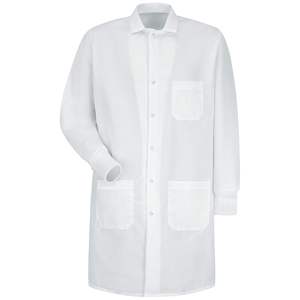 Venta al por mayor de alta calidad a prueba de polvo médico Hospital personal uniforme bata médico batas de laboratorio blanco estándar - Product Image 1