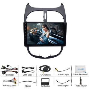 9 pollici Touch Screen android auto Carplay gps autoradio lettore multimediale per <span class=keywords><strong>Peugeot</strong></span> <span class=keywords><strong>206</strong></span> 2000-2016 - Product Image 6