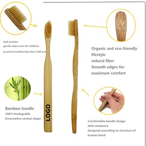 Custom Logo Eco-Friendly Biodegradable <strong>Toothbrush</strong> 100% Natural Bamboo Charcoal Tooth Brushes Soft for Adults and Children - Product Image 3