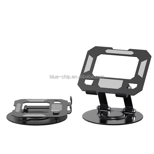 Aluminium Alloy Portable Desk 360 Rotatable & Height Adjustable Metal Stand for Tablets & Laptops Supports Mobile Devices