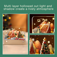 Calendrier de l'Avent 3D en papier, décoration de bureau, notes à feuilles mobiles, design creux multicouche, boîte incluse pour Noël - Prix usine