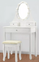 Miroir de toilette pour femmes, coiffeuse en bois, meuble, bureau personnalisé, miroir de maquillage en bois massif pour chambre à coucher, carton moderne