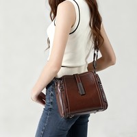 Sac bandoulière de luxe en cuir véritable pour femme 2026 – Nouveau sac à main en cuir de vachette élégant pour femme – Sac fourre-tout polyvalent