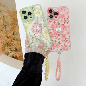 Fundas de teléfono móvil personalizadas con dibujos animados para <span class=keywords><strong>iPhone</strong></span> 14 <span class=keywords><strong>13</strong></span> 12 Pro 11 funda de teléfono con soporte de anillo y correa de mano Carcasas Para móviles - Product Image 3