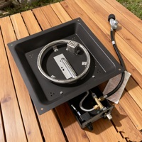 Kit de brûleur à gaz carré noir de 395 mm pour table de foyer extérieur.