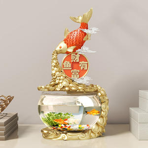 Mini aquarium de <span class=keywords><strong>bureau</strong></span> en résine sur le thème des animaux, décoration esthétique pour petits espaces - Entretien facile, design peint à la main - Product Image 4
