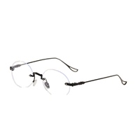 2024 européen américain Style rétro diamant Transparent lunettes de soleil petit cadre sans bordure rétro lunettes pour femme/homme