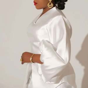 2023 musim panas baru dalam putih Afrika Set cocok untuk wanita elegan pakaian pesta malam wanita Nigeria Femme 2 potong pakaian kasual - Product Image 6