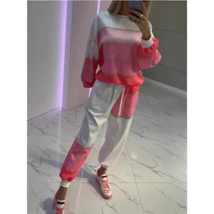 Conjunto de 2 Piezas para Mujer, Estilo Delgado, Tela Ligeramente Transparente, Top Casual de Verano con Rayas, Pantalones con Cordón Ajustable, a la Moda - Product Image 4