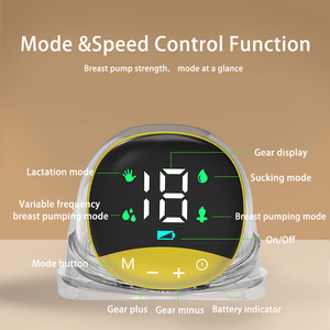 เครื่องปั๊มนมแบบไร้สายสำหรับคุณแม่หลังคลอด ปลอดสาร BPA ทำจากซิลิโคน ใช้งานได้โดยไม่ต้องใช้มือ ปั๊มนมไฟฟ้าแบบแฮนด์ฟรี - Product Image 4