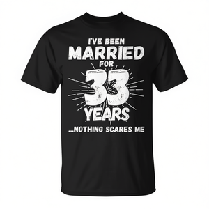 Camiseta para el 33.º Aniversario de Bodas de Pareja, para Celebrar 33 Años de Matrimonio, Regalo Promocional Personalizable - Product Image 2