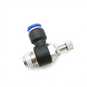 Vanne de régulation de vitesse pneumatique EBM SL, filetage mâle 1/8'', 1/4'', 3/8'', 1/2'', régulateur de pression pour cylindre - Product Image 4