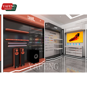 Thương hiệu hiện đại điện thoại di động phụ kiện tủ kệ sửa chữa điện thoại cửa hàng đồ nội thất điện thoại di động cửa hàng tường Showcase với logo - Product Image 1