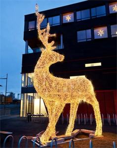 Уличное Рождественское украшение с подсветкой, 3d большие светодиодные светильники с лосями - Product Image 6