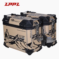 Kit de bagages pour moto en alliage d'aluminium avec logo personnalisé disponible en ODM, comprenant des boîtes de rangement de 45L, 38L et 32L, boîte arrière pour moto universelle