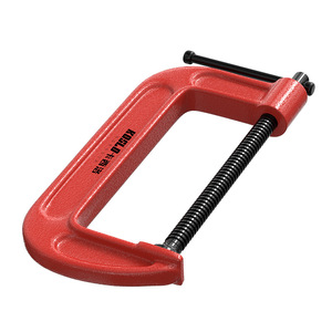 Koslo G-Clamp 100mm Ductile Iron Forging Heavy Duty Woodworking Clamp Red High Rigidity - Product Image 1