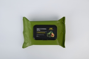 卸妆湿巾 60片 牛油果单次使用洁面卸妆巾 便携式洁面巾 - Product Image 4