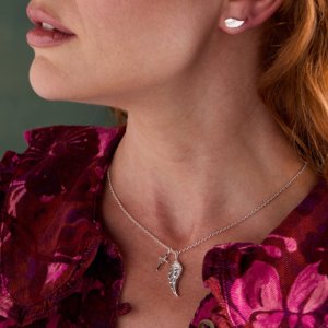 สร้อยคอแฟชั่น ZSZL ชุบเงิน สแตนเลส ลายกางเขน ปีกนางฟ้า พร้อมจี้ห้อย  สำหรับทุกเพศ เหมาะสำหรับใช้ในชีวิตประจำวัน ของขวัญวันครบรอบ - Product Image 2