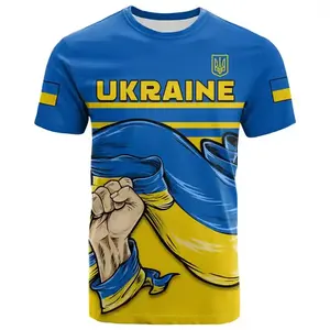 Wholesale Custom High Quality Football T-Shirt Ukrainian T Shirts Sport Shirt For Men Women Kids