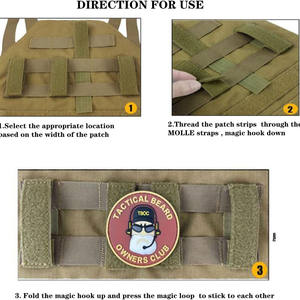 แผ่นแปะไนลอนสำหรับแปลงสายรัดสำหรับปลอกแขนยุทธวิธีขนาด 3 นิ้ว ทนทาน ใช้งานได้จริง - Product Image 3