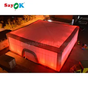 Led Tenda Pesta Dua Lapis 10M, Kain Oxford Besar Tiup Igloo