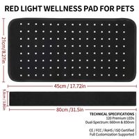 Tapis de luminothérapie LED rouge pour animaux de compagnie, 120 LED, portable, soulagement de la douleur pour les mains, les pieds, la tête et le corps, en stock, faible MOQ