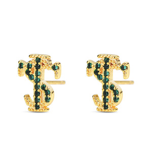 Stk Letter Full Diamond Stud Earrings 925 Sterling Silver Unisex Everyday Wear - Product Image 3