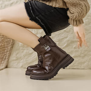 Special Offer Women's Sheepskin & Wool Integrated Snow <b>Boots</b> New Winter Retro Fleece-<b>lined</b> Thickened Outdoor <b>Boots</b> - Product Image 2