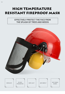 <span class=keywords><strong>Casque</strong></span> de <span class=keywords><strong>protection</strong></span> pour forêts industrielles <span class=keywords><strong>avec</strong></span> système de <span class=keywords><strong>protection</strong></span> <span class=keywords><strong>auditive</strong></span> Équipement de <span class=keywords><strong>protection</strong></span> du visage en ABS certifié EN397 - Product Image 3