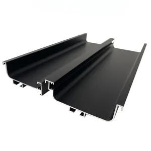 Aluminium Alloy Kitchen Cabinet Profile Long Handle Black Furniture Hardware Accessories Handles For Bedroom