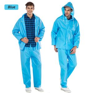 Mode personnalisé EVA matériel adulte combinaison de <span class=keywords><strong>pluie</strong></span> imperméable respirant protection à capuche veste de <span class=keywords><strong>pluie</strong></span> et <span class=keywords><strong>pantalon</strong></span> pour unisexe - Product Image 3