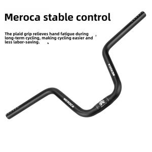 Manubrio de <span class=keywords><strong>Bicicleta</strong></span> en Forma de U Cómodo y Plegable Meroca para <span class=keywords><strong>Bicicleta</strong></span> de Carretera con Elevación de Manubrio Grande de Aleación de Aluminio de 120/160 mm - Product Image 3