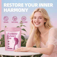 Sachets de thé pour le bien-être hormonal féminin, mélange d'herbes naturelles framboise-gingembre, vitalité féminine, qualité supérieure, 10 unités