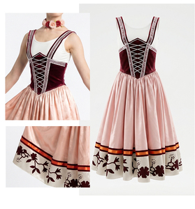 Tutú Profesional de Ballet Estilo Campesino La Fille Mal Gardée, Vestido de Ballet Coppelia, Tutú Romántico para Competencia y Actuación en Escenario - Product Image 2