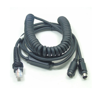Fabrication de câbles PS-2 claviers à ressort spiralé de transfert de données PS2 à rj45 10p10c Y usb Cable 3m pour lecteur de codes-barres