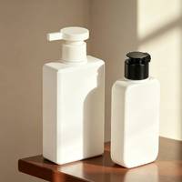 Bouteille carrée vide en plastique HDPE de 100 ml avec bouchon à clapet, conteneur de stockage multi-usages pour lessive, produits nettoyants, cosmétiques