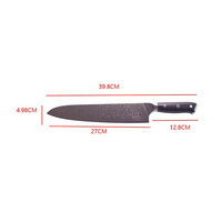 Couteau de chef multifonctionnel en acier inoxydable de 10.6 pouces couteau de coupe de cuisine orientale pour la cuisine cadeau donnant