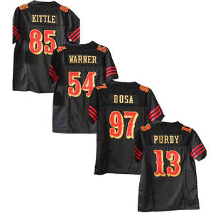 Оптовая продажа, молодежная майка для детей, прошитая майка для американского футбола 23 McCaffrey 13 Brock Purdy 85 Kittle 97 Bosa 54 Warner <span class=keywords><strong>2</strong></span> Lenoir - Product Image 3