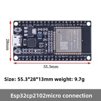 Modul Papan Pengembangan ESP32 CP2102 Antarmuka USB Tipe-C WIFI untuk ESP-WROOM-32 Nirkabel Merek Lain