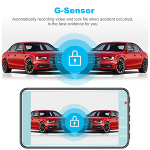 Cámara de salpicadero Dual para coche, grabadora de vídeo DVR frontal y trasera de 4 pulgadas, LCD, FHD, 1080p, lente Dual - Product Image 4