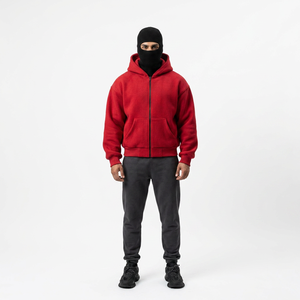 Sweat-shirt à capuche en polaire sherpa ultra doux et chaud pour homme, élégant, brodé sur mesure, noir - Product Image 1