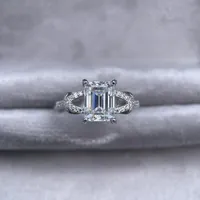 Bague en argent sterling 925 de la marque MuShan, sertie de moissanite VVS, plaquée or 18 carats, bijoux brevetés MST, idéale pour une petite amie